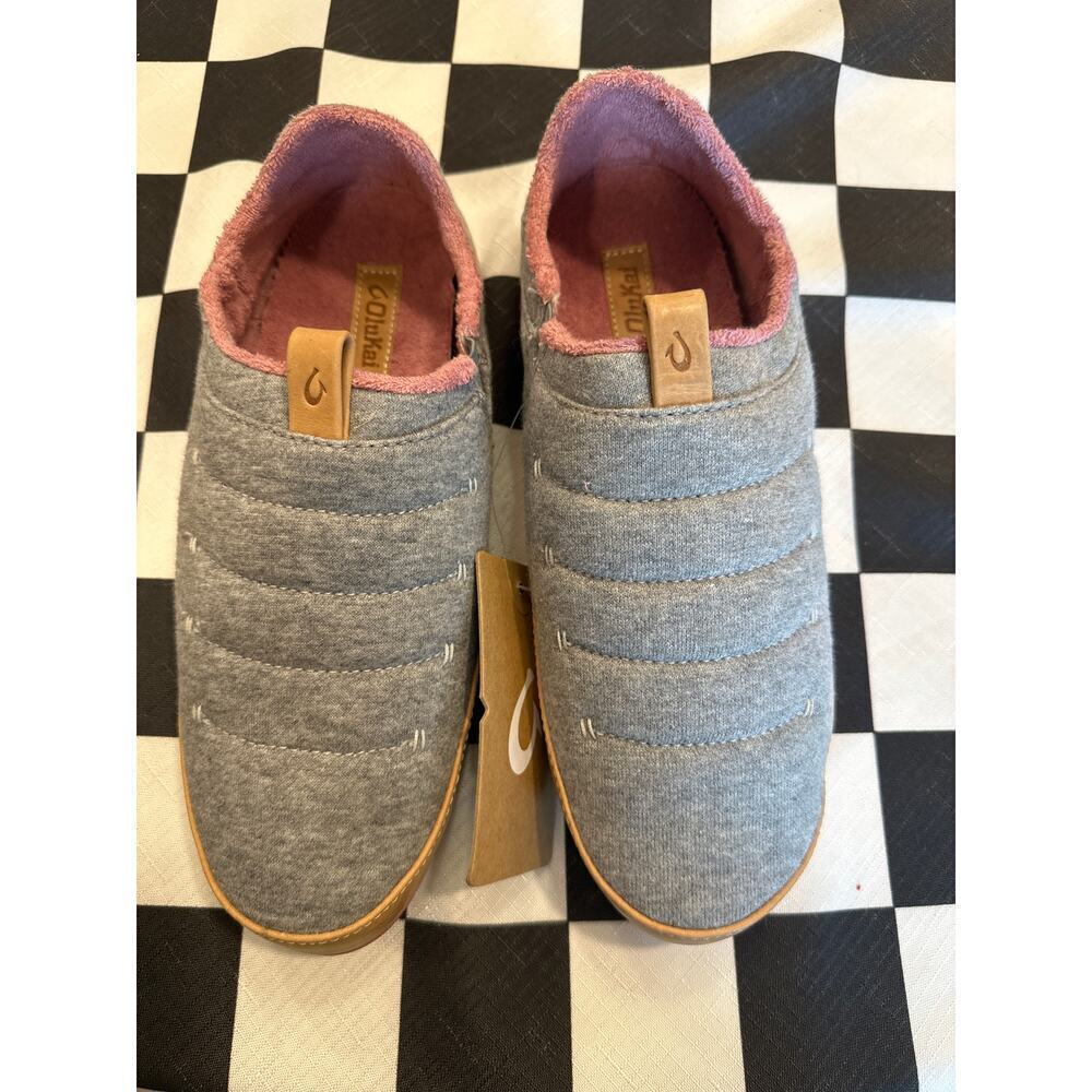Olukai women’s pale gray/golden sand lania nEW size 9 slip on casual shoe